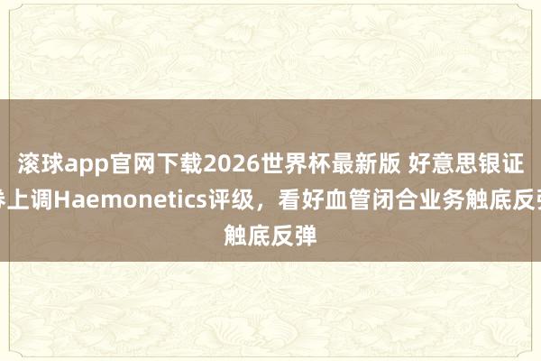 滚球app官网下载2026世界杯最新版 好意思银证券上调Haemonetics评级，看好血管闭合业务触底反弹