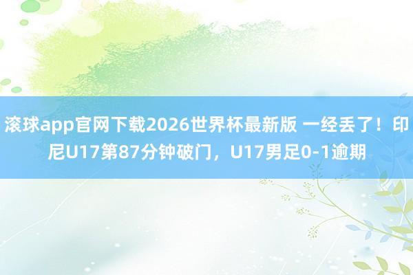 滚球app官网下载2026世界杯最新版 一经丢了！印尼U17第87分钟破门，U17男足0-1逾期